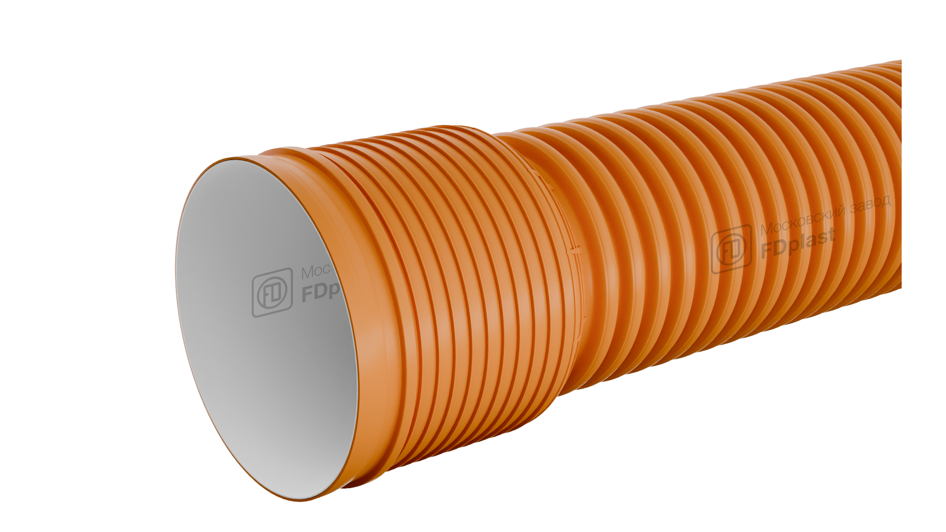 Труба гофрированная FD-plast, 695/600 мм, PP, SN 16, L=6 м, 9142